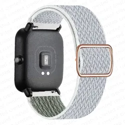 Nylon Loop Watch Band - Soft and Durable Strap - 22mm (White)