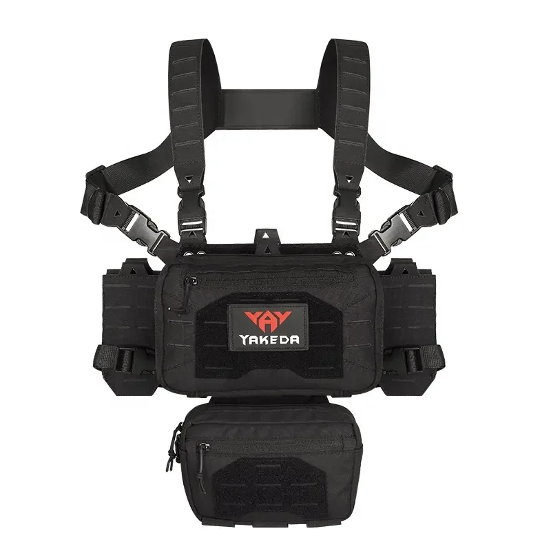 Airsoft tactical vest Tactical vest Tactical Chest Mini Rig 1000D Multifunctional Adjustable Tactical Outdoor Vest with Mag Pouches