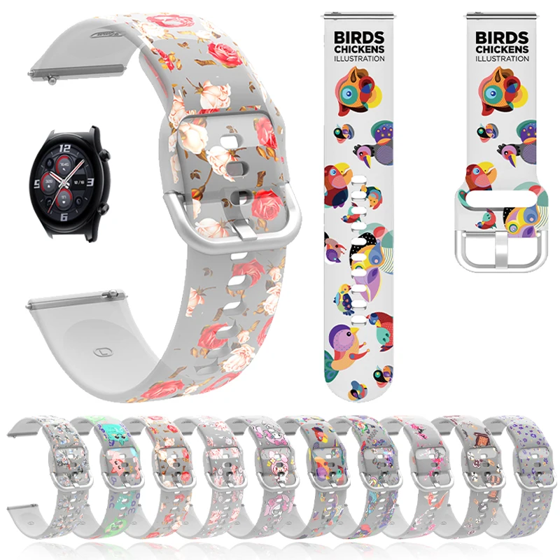 Transparent Silicone Watchband For Honor Gs3 Gs Pro Watch Band For Honor Watches Magic 2 42Mm 46Mm Strap Bracelet 20Mm 22Mm