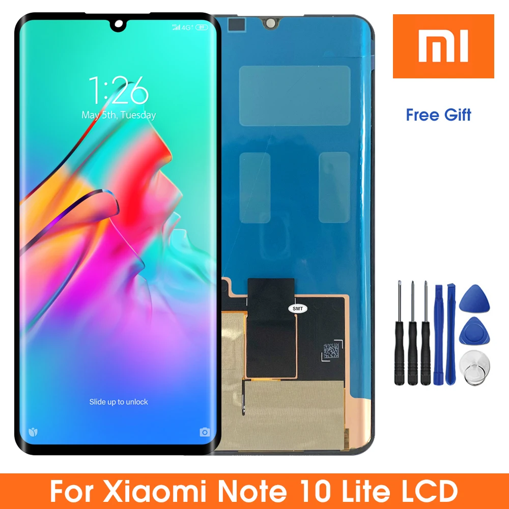 Display Mi Note 10 Lite Originale Da 6.47 ", Per Xiaomi Mi Note 10 Lite Display Lcd Muslimatexplain Touch Screen Digitizer Parts