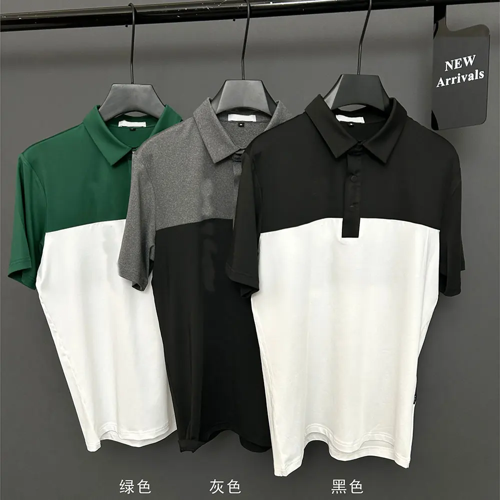Men's Golf Short Sleeved T-shirt Comfortable Breathable Quick Drying