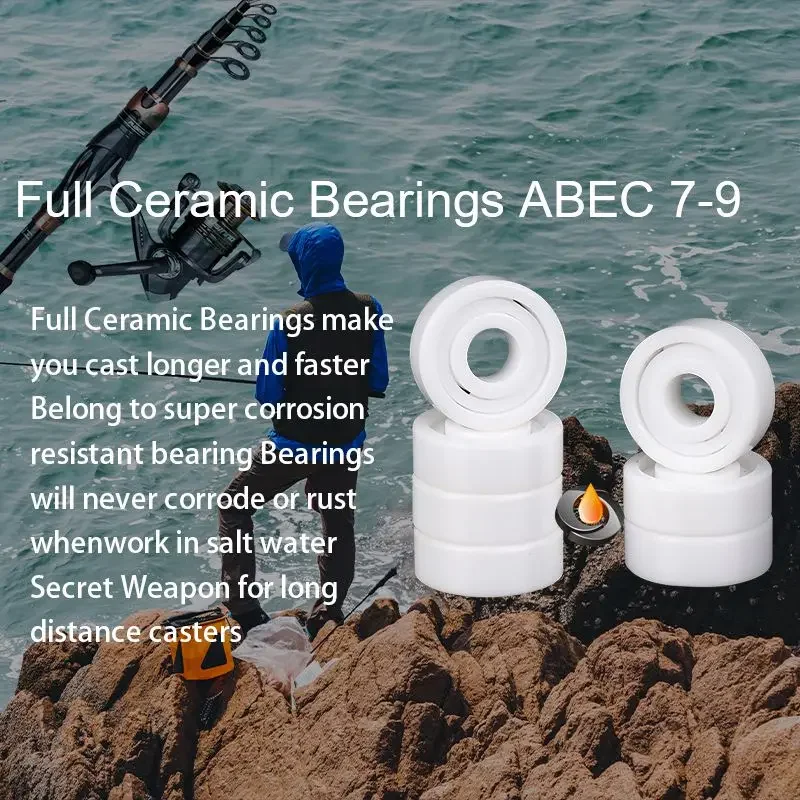 1Pcs 683 3X7X3 mm Full Ceramic Bearing ABEC-9 ZRO2 Zirconia Ceramic bearing for fishing reel ceramic bearing