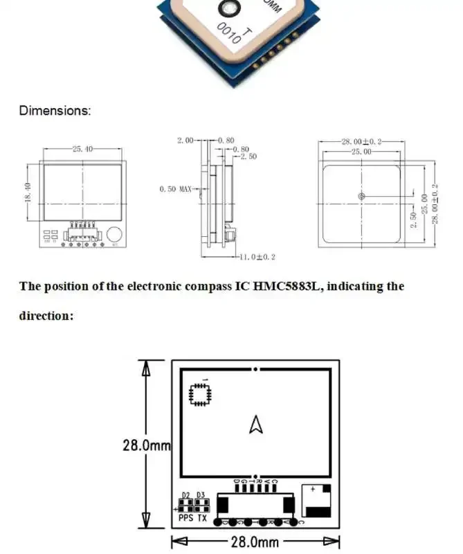 Beitian GPS Module Antenna Integrated Beidou GMOUSE with Compass BE-880