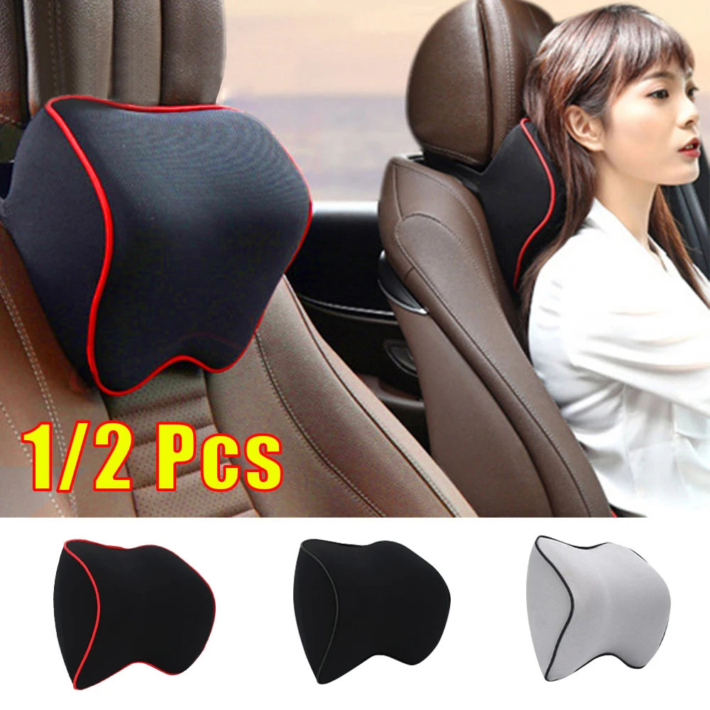 UniversalCarNeckPillowsMemoryFoamHeadSupportNeckRestProtectorBreathableCarHeadrest