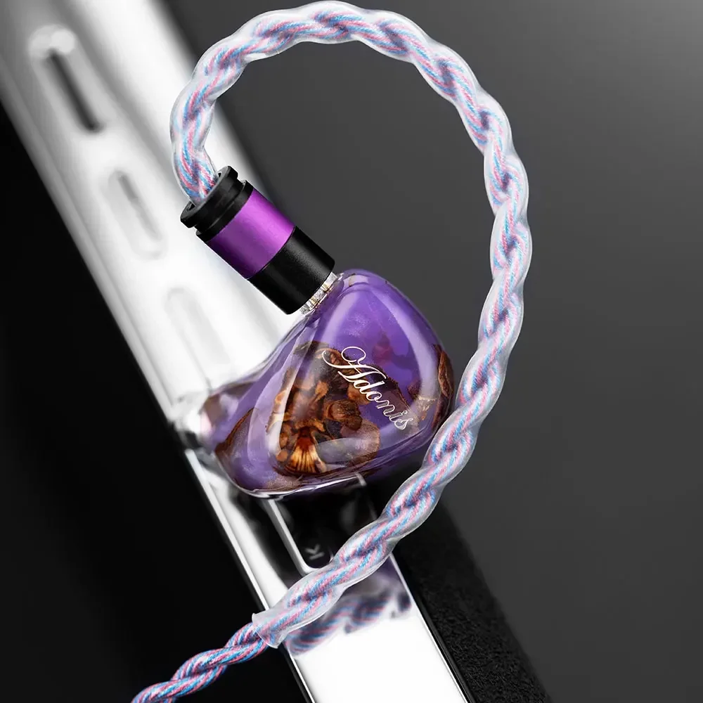 QOA Adonis 하이브리드 하이파이 인이어 이어폰, 파인콘 송진 쉘 IEM 3.5 + 4.4mm 플러그 0.78, 2 핀 케이블, Kinera 헤드폰, 1DD + 2BA, 신제품