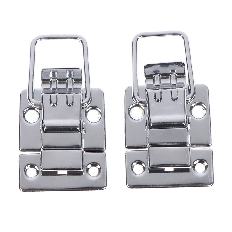 Description Picture 2 of item2Pcs Stainless Steel Chrome Toggle Latch For Chest Box Case Suitcase Tool Clasp Cabinet Fitting Lock Belt Hasp Buckle Hardware