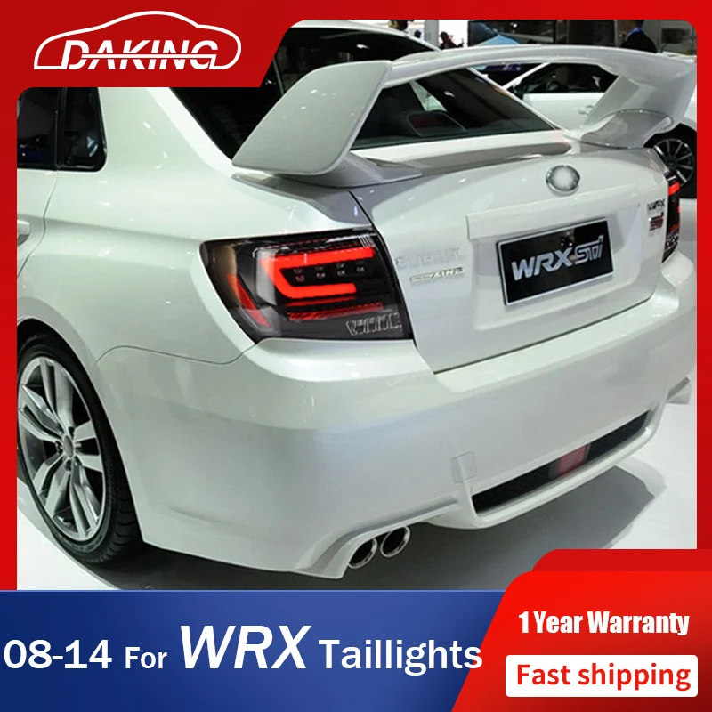 SUBARU Impreza WRX 2008-2014 미등, 후면 LED DRL 방향 지시등, 브레이크 후진 램프, 자동차 조립