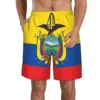 Summer Men's Ecuador Flag Beach Pants Shorts Surfing M-2XL Polyester Swimwear Running 1