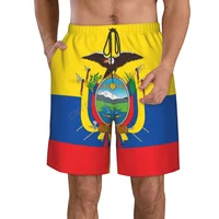 Summer Men's Ecuador Flag Beach Pants Shorts Surfing M-2XL Polyester Swimwear Running 1