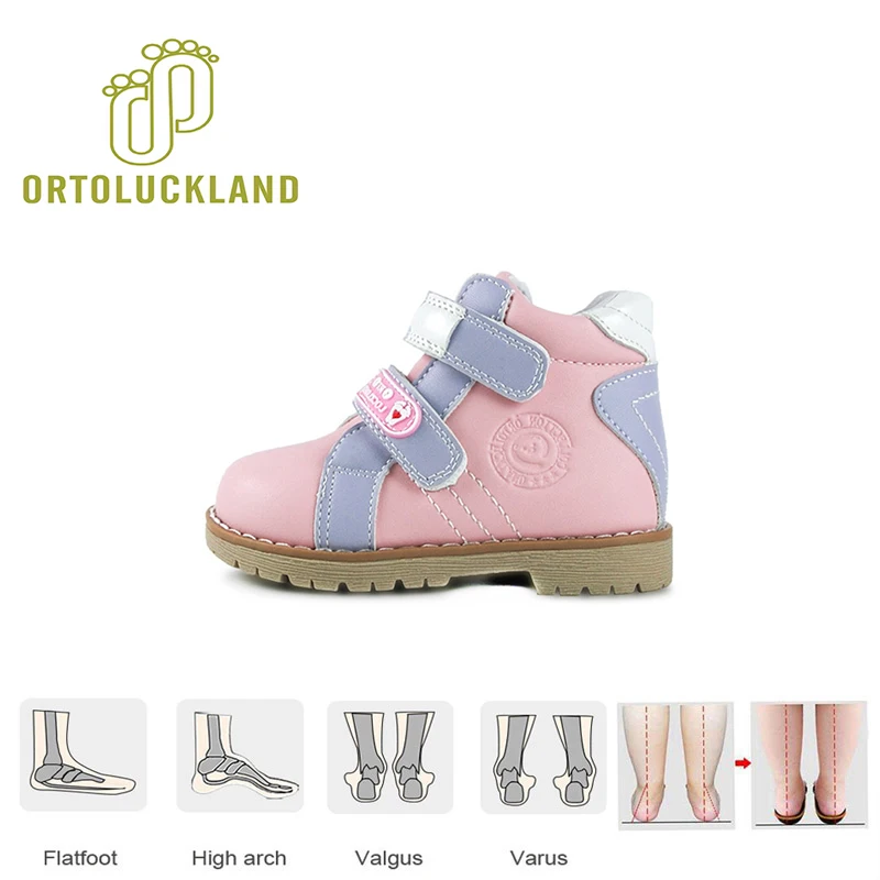 Children Orthopedic Boots For Kids Boys Casual Leather Girls Ankle