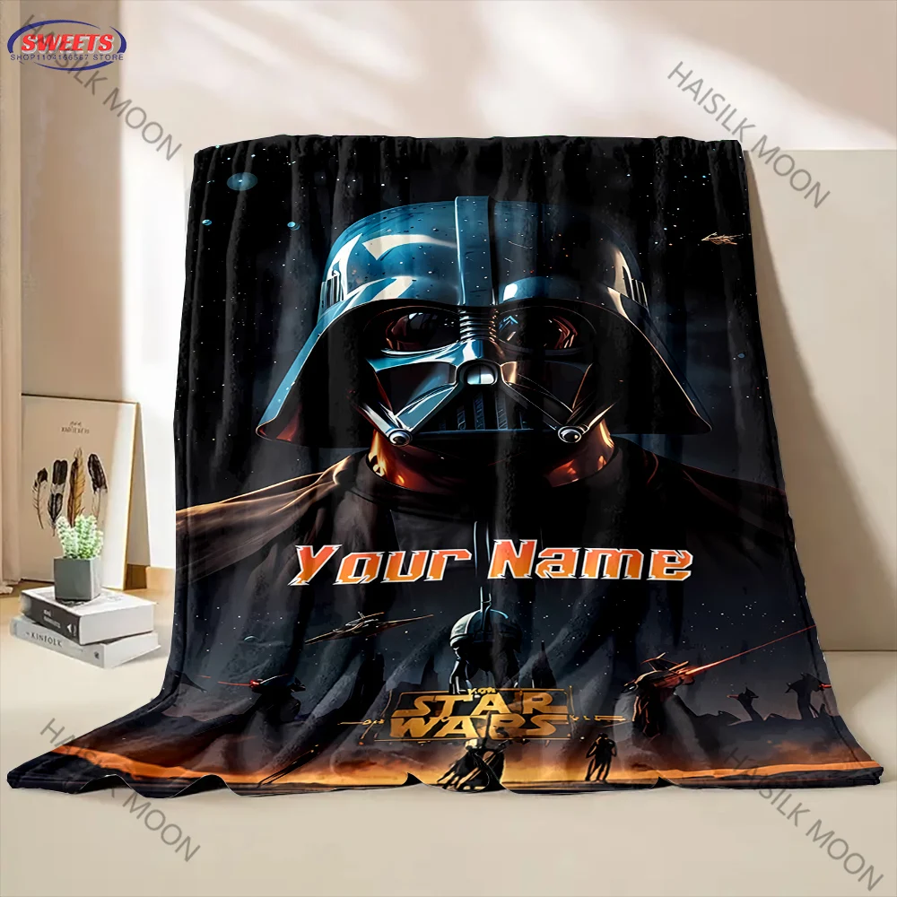 Customize Your Star Wars Blanket Personalized Name Customized Blanket Darth Vader Sofa Office Four Seasons Blanket Special Gift 5