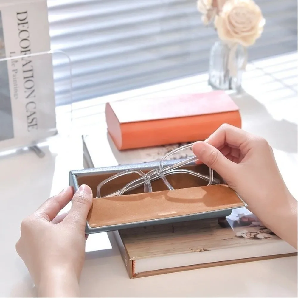 Double Layer Double Eyeglasses Case Large Capacity PU Leather Eyeglasses Holder Scratch Resistant Waterproof Sunglasses Box