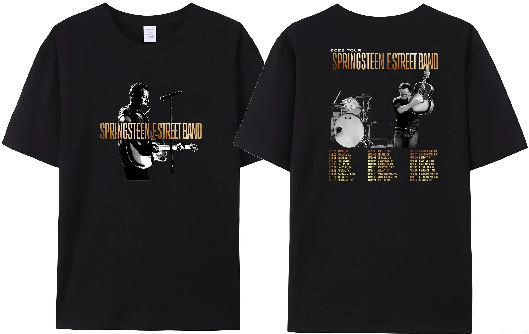 Nuova Maglietta Da Uomo E E Street Band Tour Data Stampa T-Shirt Popolare Tour 2023 Da Donna