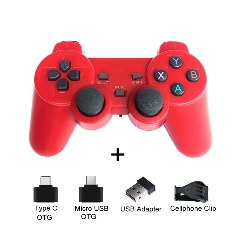 Wireless Gamepad PC For PS3 Android Phone TV Box 2.4G Wireless Joystick Joypad USB PC Game Controller For Xiaomi OTG Smart Phone 