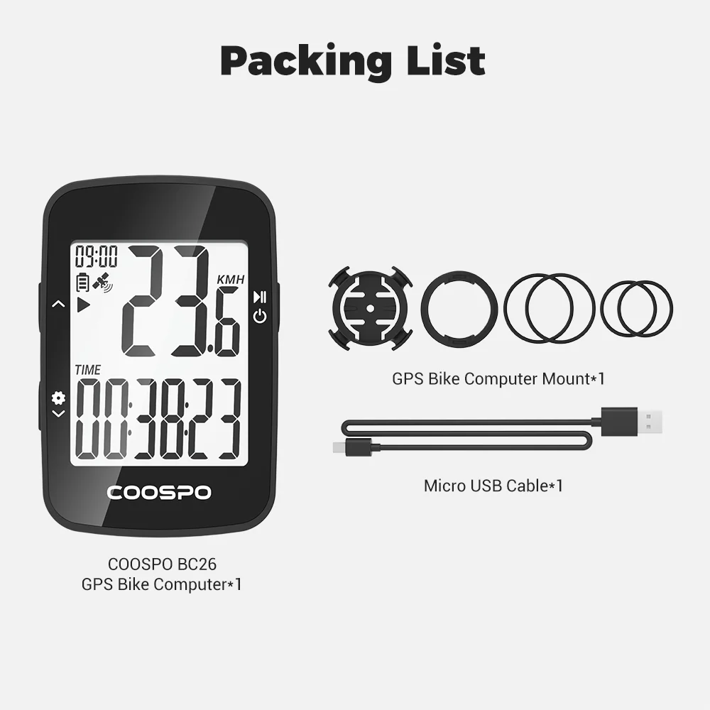 Coospo bc26 drahtlose bike computer gps tacho kilometer messer bluetooth 5,0 app sync wasserdichtes rennrad mtb fahrrad – Detail 10