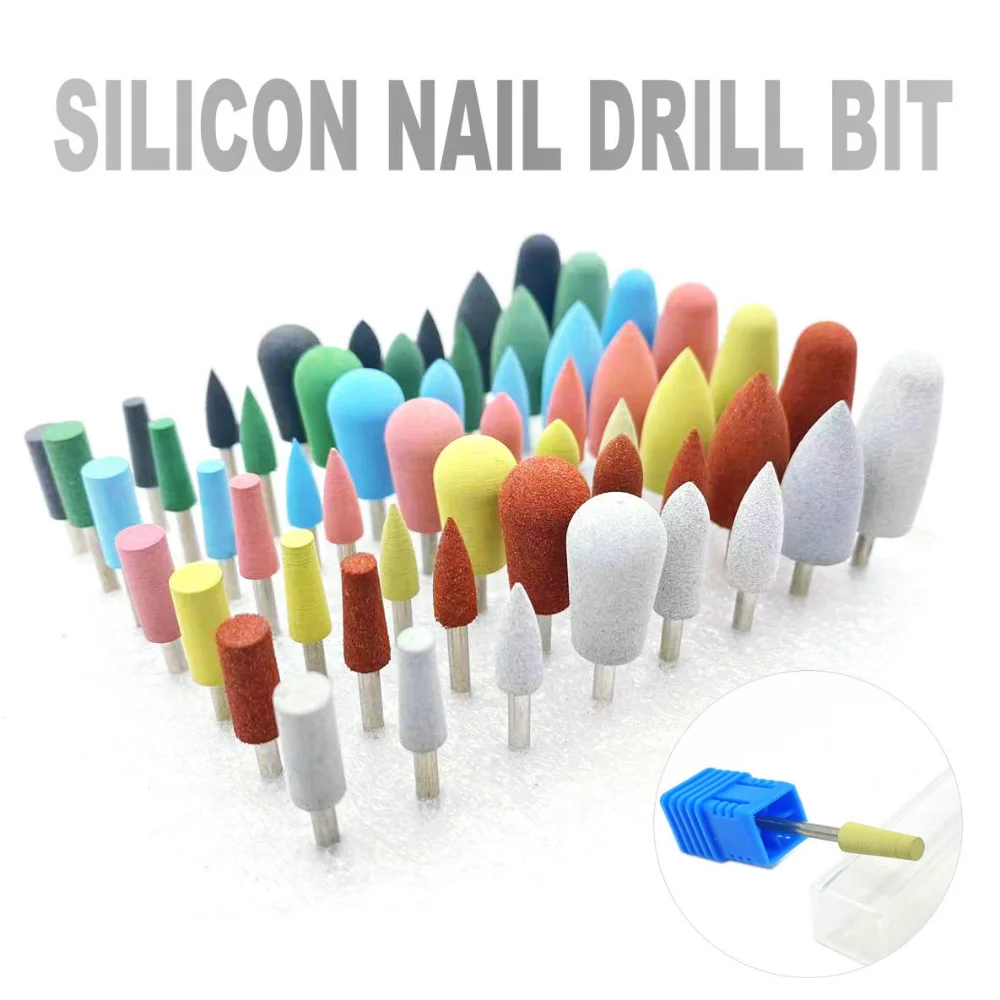 1pcs Rubber Silicon Nail Drill Milling Cutter for Manicure Bit Flexible Polisher Machine Electric Nail File Art Tools ceramic nail drill bit electric manicure drills for machine milling cutter nail files buffer nail art equipment accessory