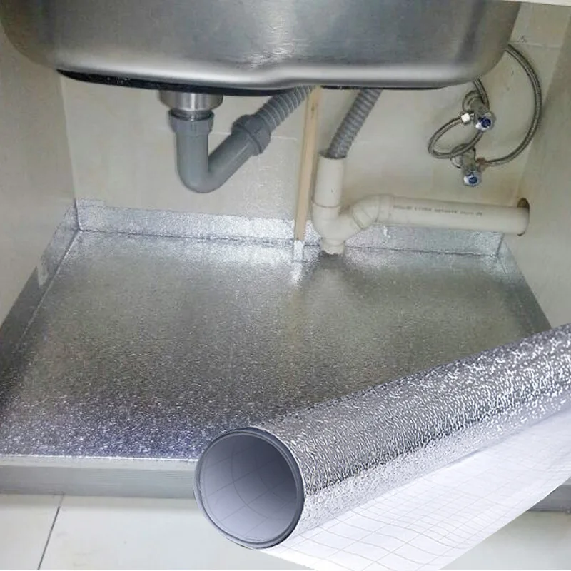 40x300cm Aluminum Foil Kitchen Oil-proof Waterproof Stickers Sink Mildew Antifouling Proof Moisture Proof Sticker for Drawer