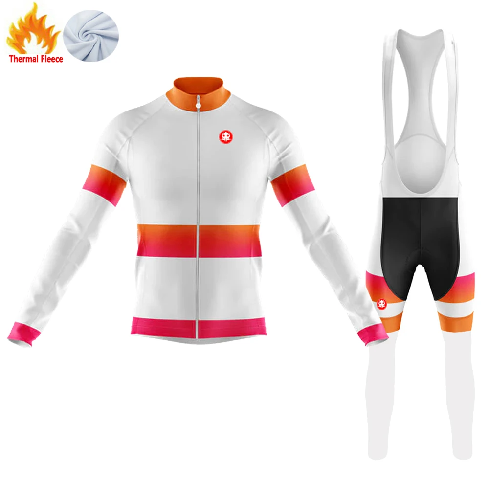

KRAKEN OCTOPUS Winter Thermal Fleece conjunto ciclismo masculino cycling jersey велоформа джерси велосипедная Équipement de vélo