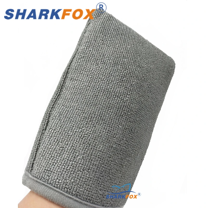 Sharkfox Soft Microfiber Car Wax Applicator Wax Foam Applicator Pad For Apply and Remove Car Cleaning Pad Towel Cloth Eraser