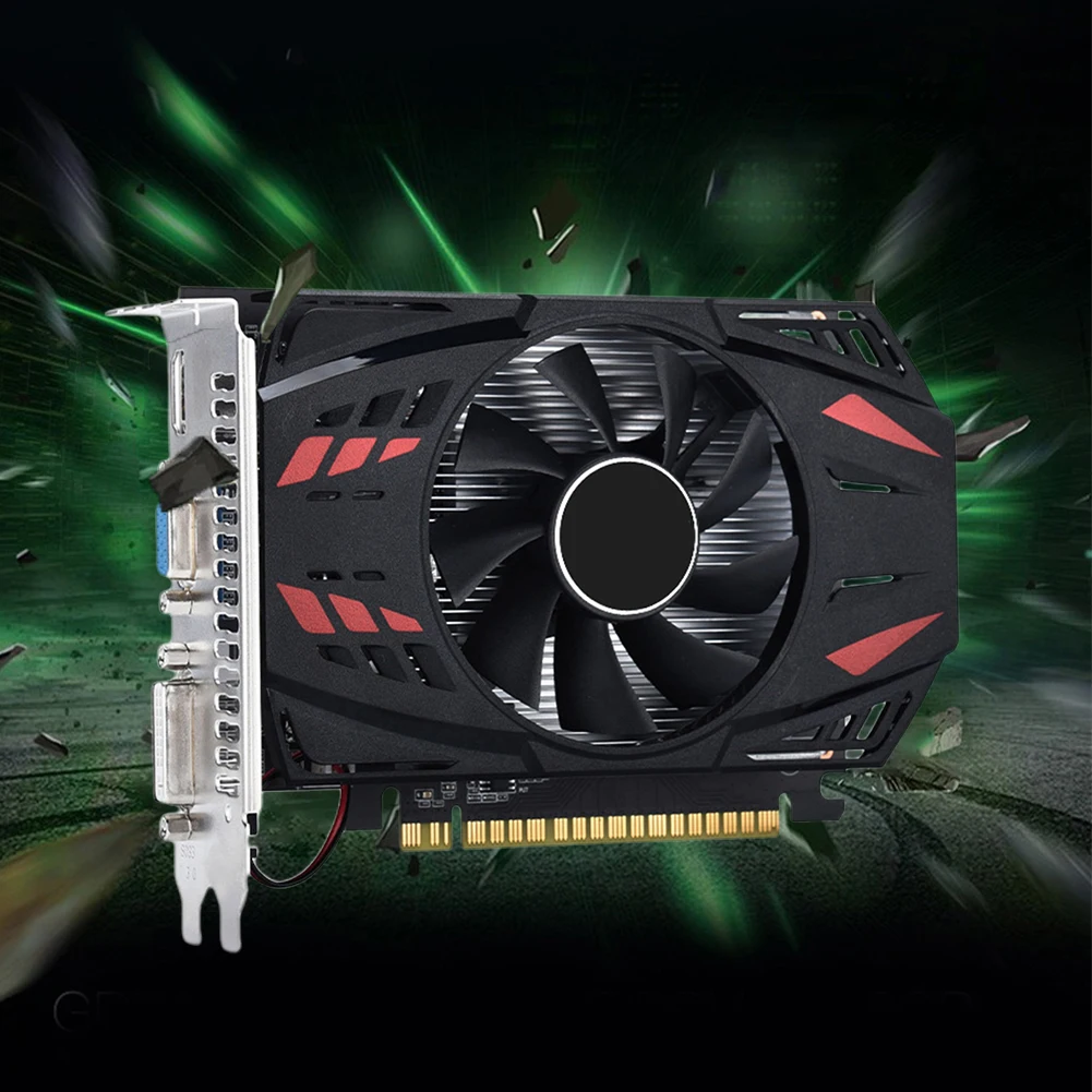 Placa Gráfica de Jogos de Computador com Ventilador pc Desktop 128 Bit Pci-e2.016x Ddr3 4gb Gt730 - Imagem 3