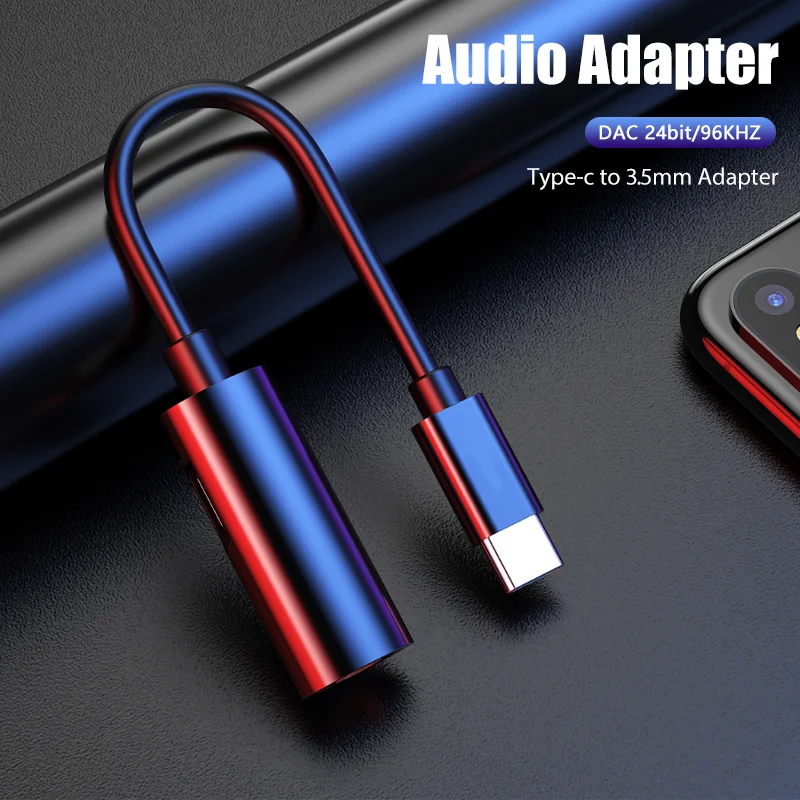 USB Type c To 3.5mm Female Headphone Jack Adapter 3.5  Jack Audio Cable Earphone Cable Converter DAC  For Samsung Xiaomi Huawei