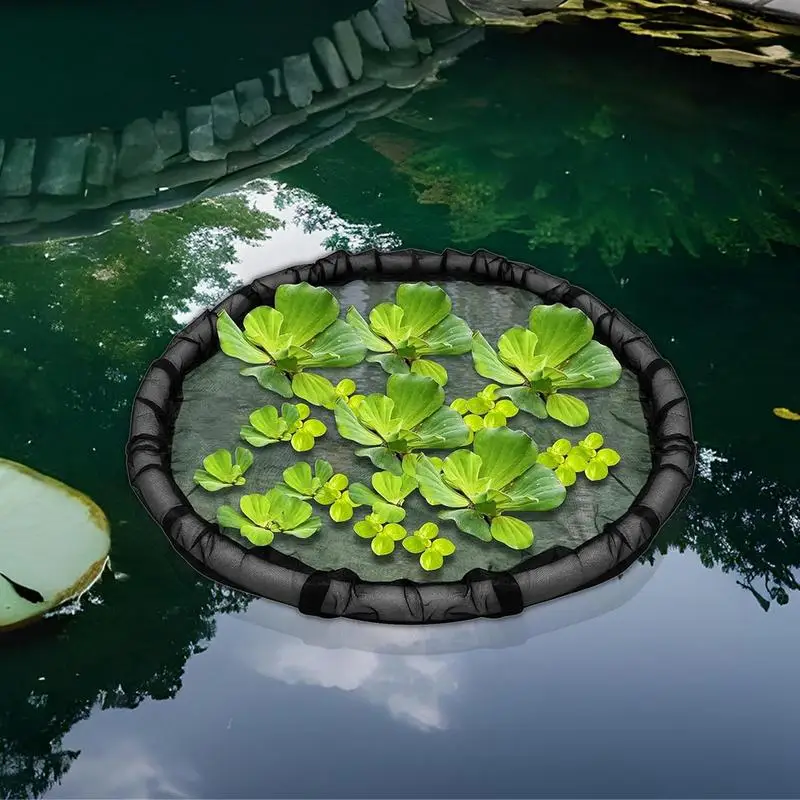 Circular Floating Plant Breathable Floating Island Pond Plant Mesh Protector Sunscreen Porous Breathable Plant Protection Net