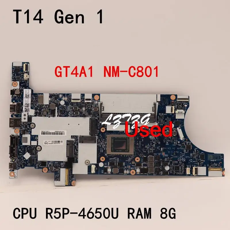 

NM-C801 For Lenovo ThinkPad T14 Gen 1 Laptop Motherboard CPU R5-4650U UMA 8G FRU 5B20Z25376 5B20Z25377 5B20Z25400
