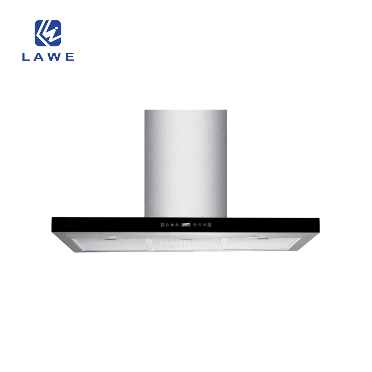 90cm kitchen range hood led light push button t shape fan downdraft cooker for kitchen exhaust chimney range hood