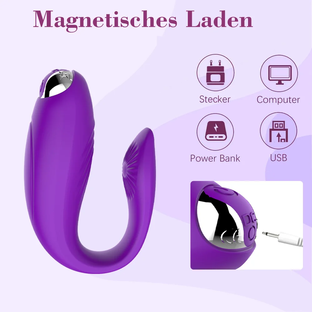 Dildo Vibratore a Forma di U per Donna Stimolazione del Clitoride del Punto G Giocattoli Sessuali Vibranti per C_voghion.com