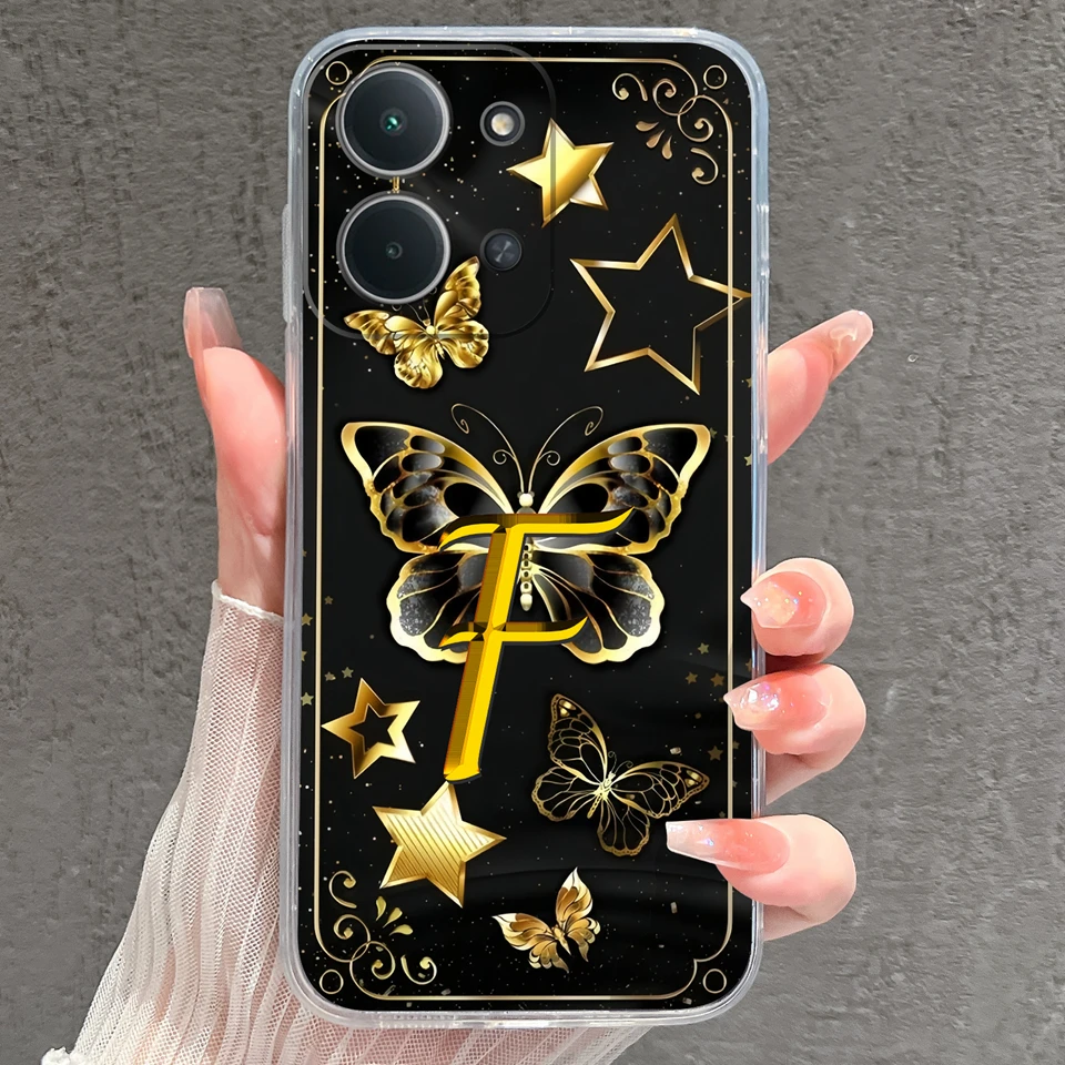 Yellow Star Butterfly Soft Transparent Phone Protector Case