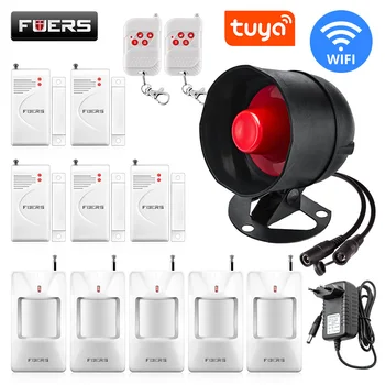 Fuers WIFI Tuya Smart Alarm System Siren Speaker Loudly Sound Home Alarm System Wireless Detector Security Protection System 1