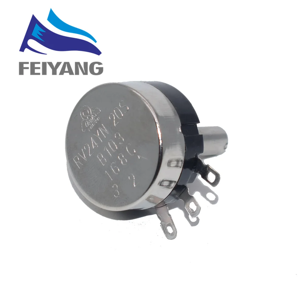 10pcs RV24YN20S B201 B501 B102 B202 B502 B103 B203 B503 B104 B204 B254 B504 B105 500 ohm 10K 20K 50K 100K 200K ohm Potentiometer