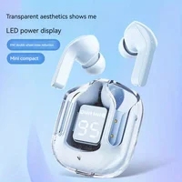 Original Wireless Bluetooth Earphone Transparent HIFI Headphones LED Power Digital Display Stereo Sound Earphones for Xiaomi 1