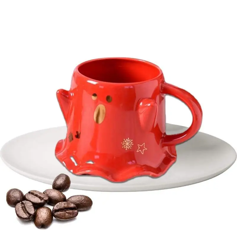 

Ghost Shape Coffee Cups Ghost Design Ceramic Cartoon Coffee Cups 465ml Drinking Supplies Heat Resistant Creative Decorative