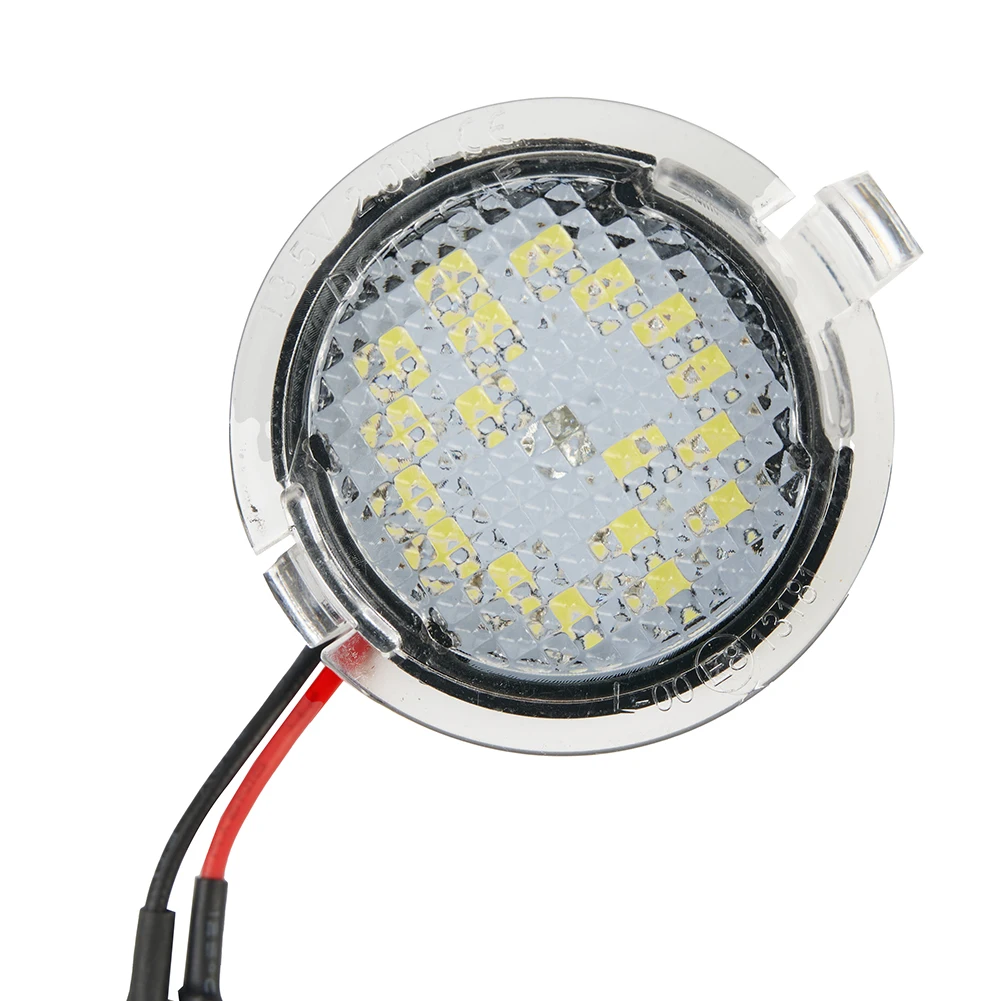 

2PC Bright White 18SMD LED Side Mirror Puddle Lights Plastic Fitment For Ford 2015-2017 Plug Play Signal Lamps