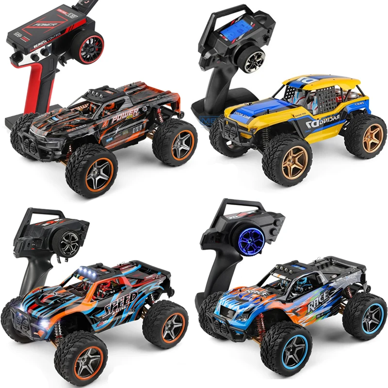 WLtoys 전문 1/10 RC 자동차 고속 브러시리스 모터, 4x4 지형, 4WD 오프로드 드리프트 자동차 트럭, 12402A LCD, 104016 18/19