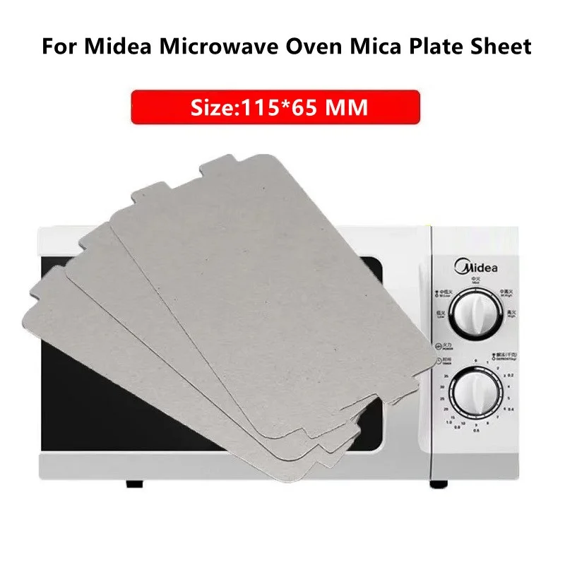 5pcs Forno Microondas Mica Placa Folha Grossa Parte De Substituição 11.5x6.5cm Para Midea Waveguide Placas De Folha De Capa Magnétron Cap