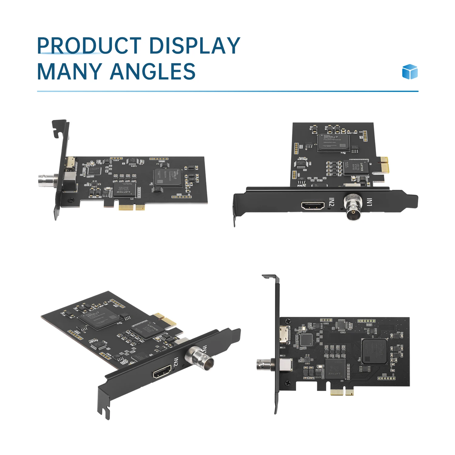 Zoom 1080p OBS Vmix Wirecast Streaming 2 Channel HDMI SDI USB PCI Express HD Video Capture Card Box