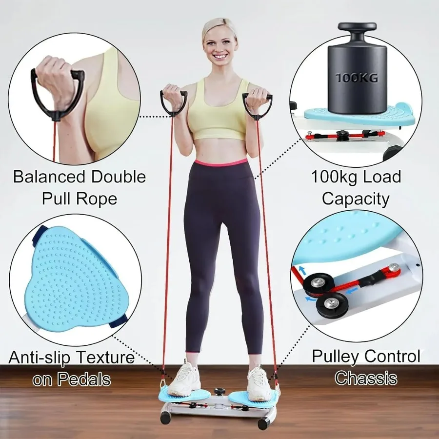 Waist Twisting Machine, ab Twister Board, Body Shaping Waist Twisting Disc, Twister Exercise for Waist, Waist Whisper with Draws