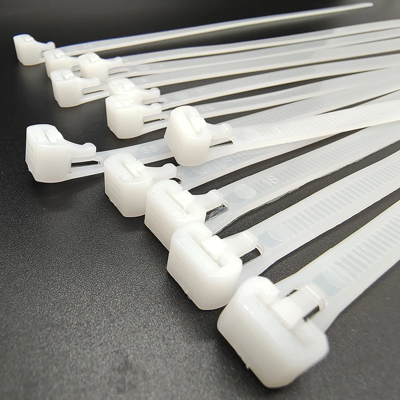 Nylon Cable Ties Releasable Reusable Plastic Retractable Zip Ties 30/50/100pcs Width 5mm/8mm