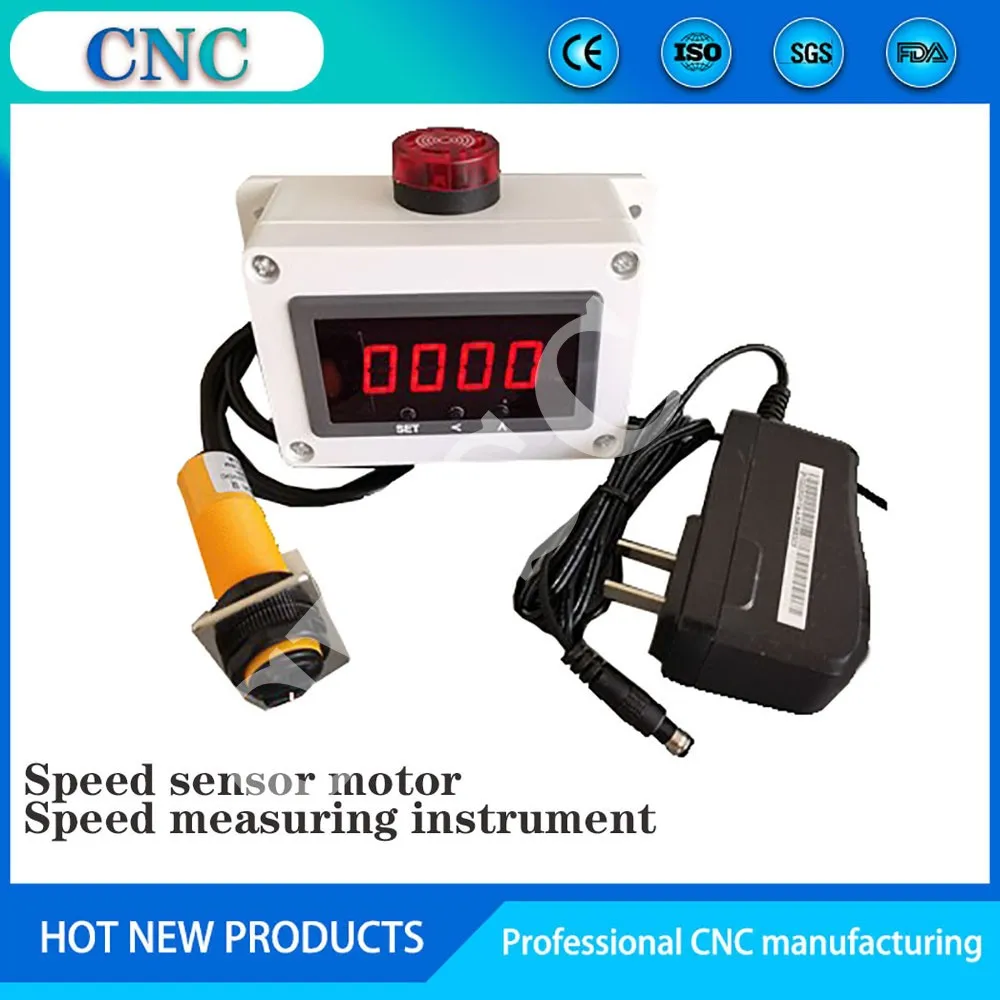 

Speed sensor motor speed measuring instrument electronic digital display hall magnet induction low speed overspeed tachometer