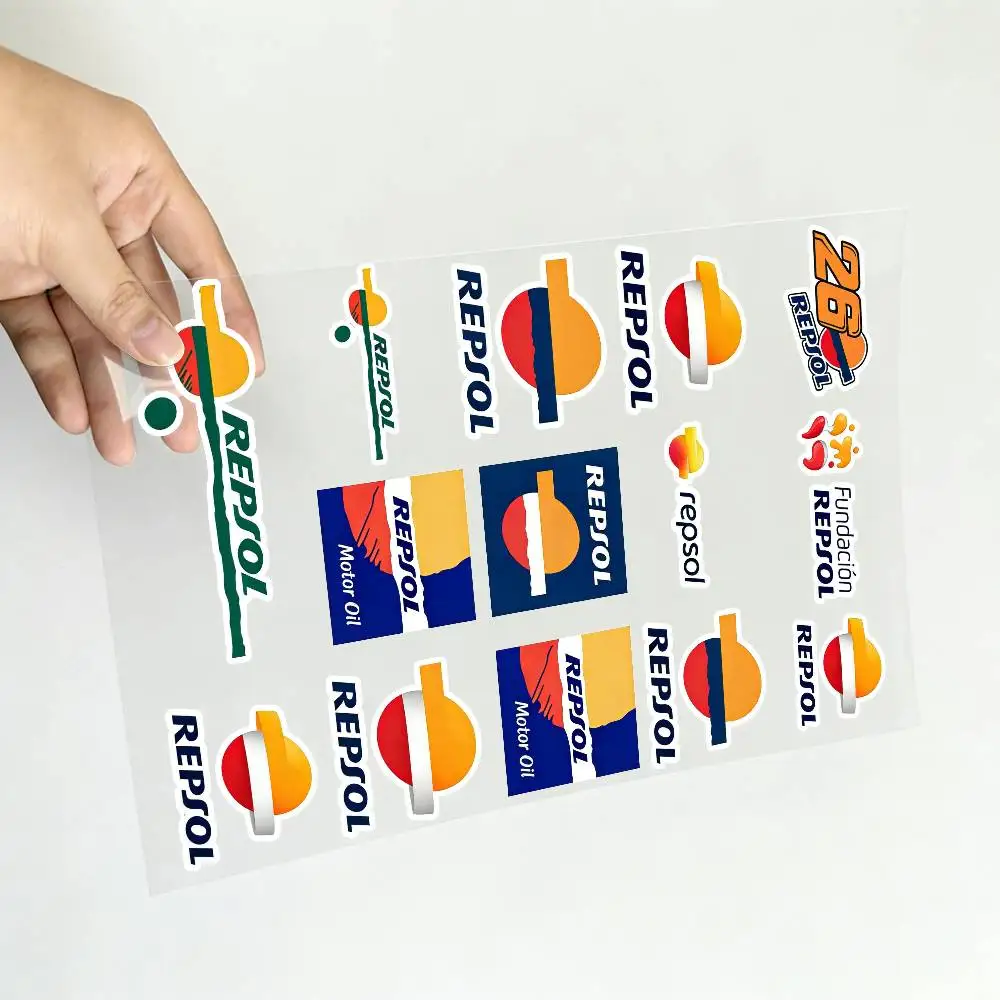 레프솔 로고 반사 오토바이 스티커 방수 비닐 데칼 오토바이 헬멧 연료 탱크 자전거용