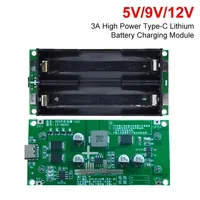 Type-C 15W 3A 18650 Lithium Battery Charger Module DC-DC Step Up Booster Fast Charge UPS Power Supply / Converter 5V 9V 12V 2