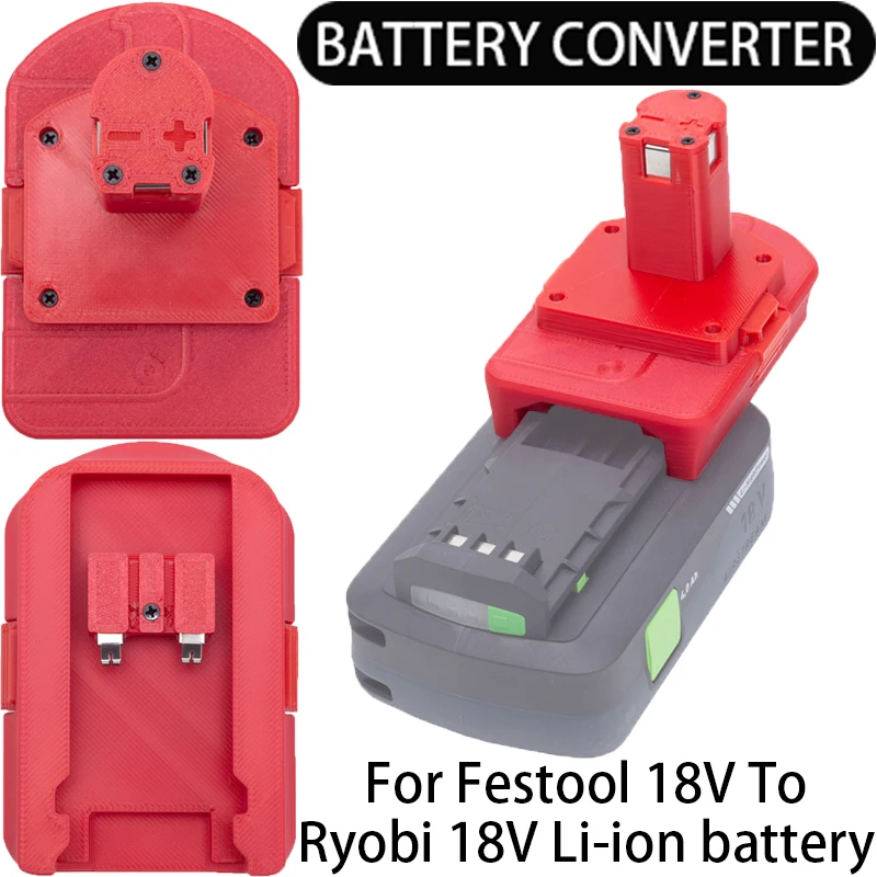 

Battery Adapter for Ryobi ONE+ 18V Li-Ion Tools Converter to Festool AIRSTREAM 18V Li-Ion Battery Adapter Power Tool Accessory