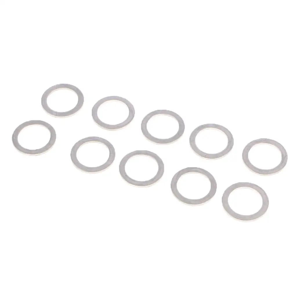 10Pcs Aluminum Drain Plug Washer Compatible Dia 14mm for Kia