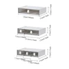1PC White Plastic Stackable Desktop Drawer Organizer, Multi-Functional Storage Box for Office, Home, and Classroom 3