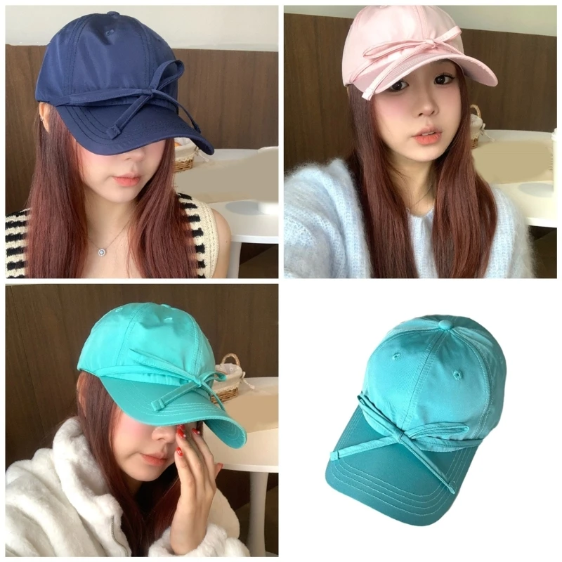 

B36D Modern Sports Hat Modern Baseball Hat Balletcore Bow Modern for Workout