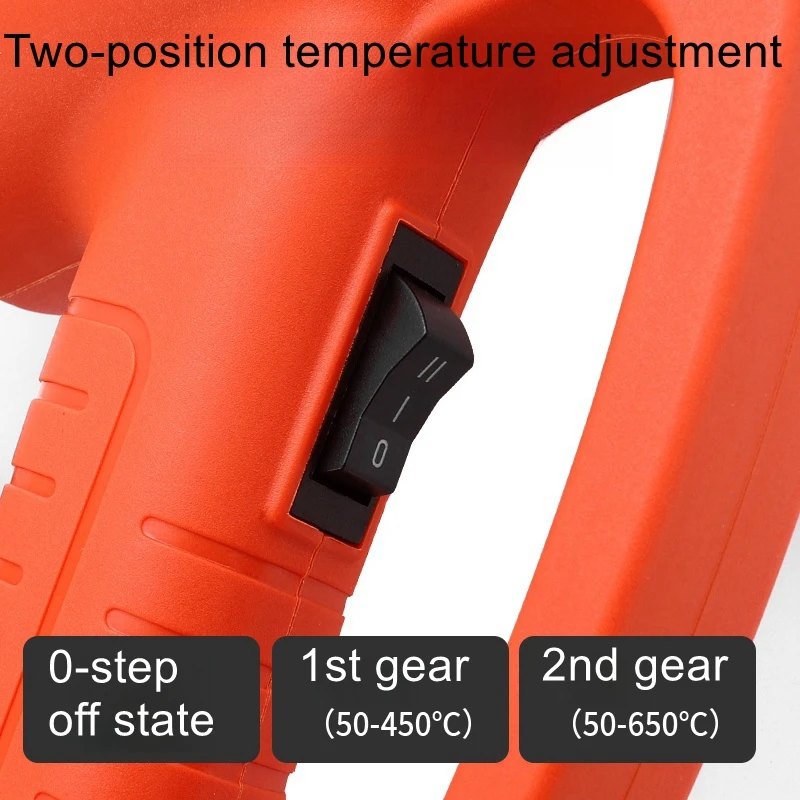 High-power temperature-regulating car film special electric grill gun shrink film industrial seam hot air gun