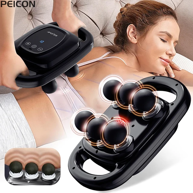 Fascia Gun Muscle Massager Gun Back Waist Massage High Frequency Body Shoulder Massager Six-head Professional Muscle Massage Gun
