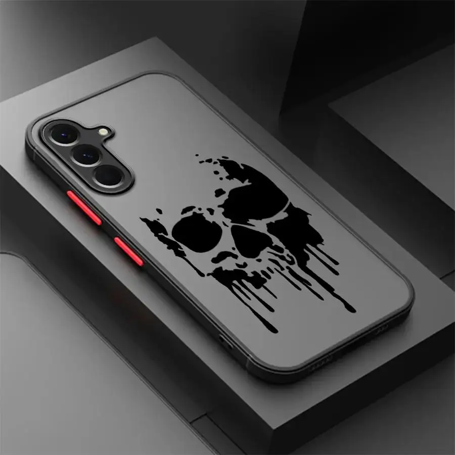Spooky Skull Pattern Phone Case - Four Unique Designs, Protective Back Cover